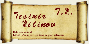 Tešimir Milinov vizit kartica